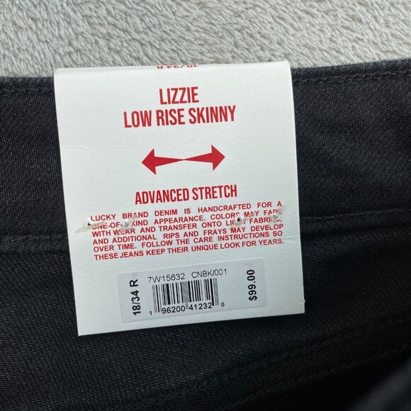 Lucky Brand Lizzie Low Rise Skinny Jeans 18/34R Advanced Stretch NWT 4180 - Picture 6 of 10